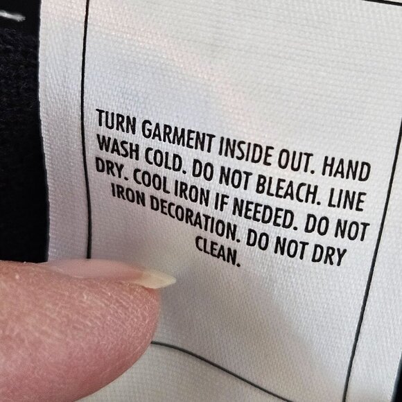 Disney Parks Minnie Mouse Hair Bow Black Sweater Embroidery Small Crew Neck - Picture 6 of 9